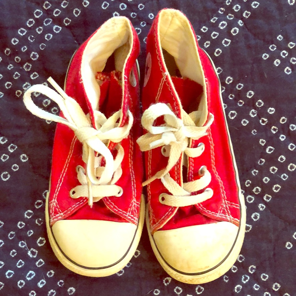 Toddler red converse chuck taylor sneakers
